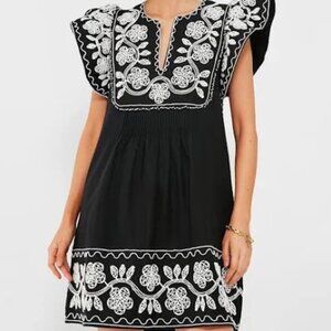 SEA NY Beck Pintuck Embroidered Dress